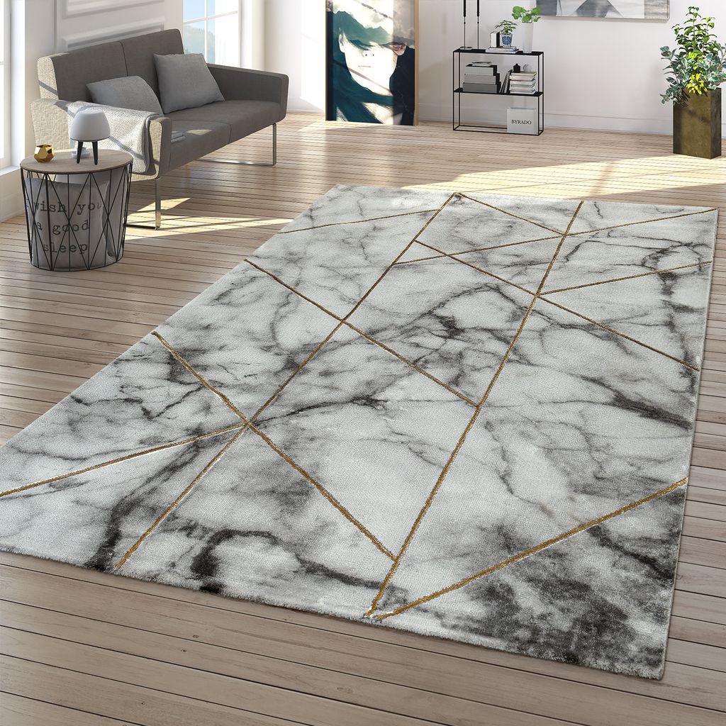 TT Home Wohnzimmer Teppich Kurzflor Wohnzimmerteppich 3D Produktbild 