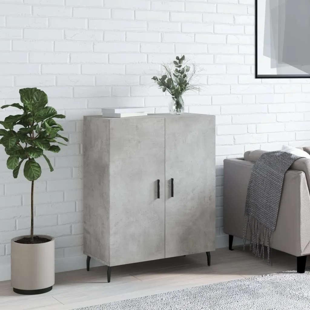 Mobile Buffet Grigio Cemento 69,5cm | Credenza Salvaspazio con Ante