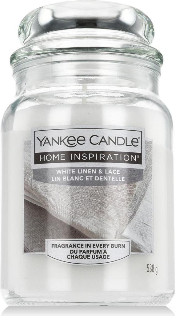 Yankee Candle Home Inspiration® vonná svíčka White Linen & Produktbild 