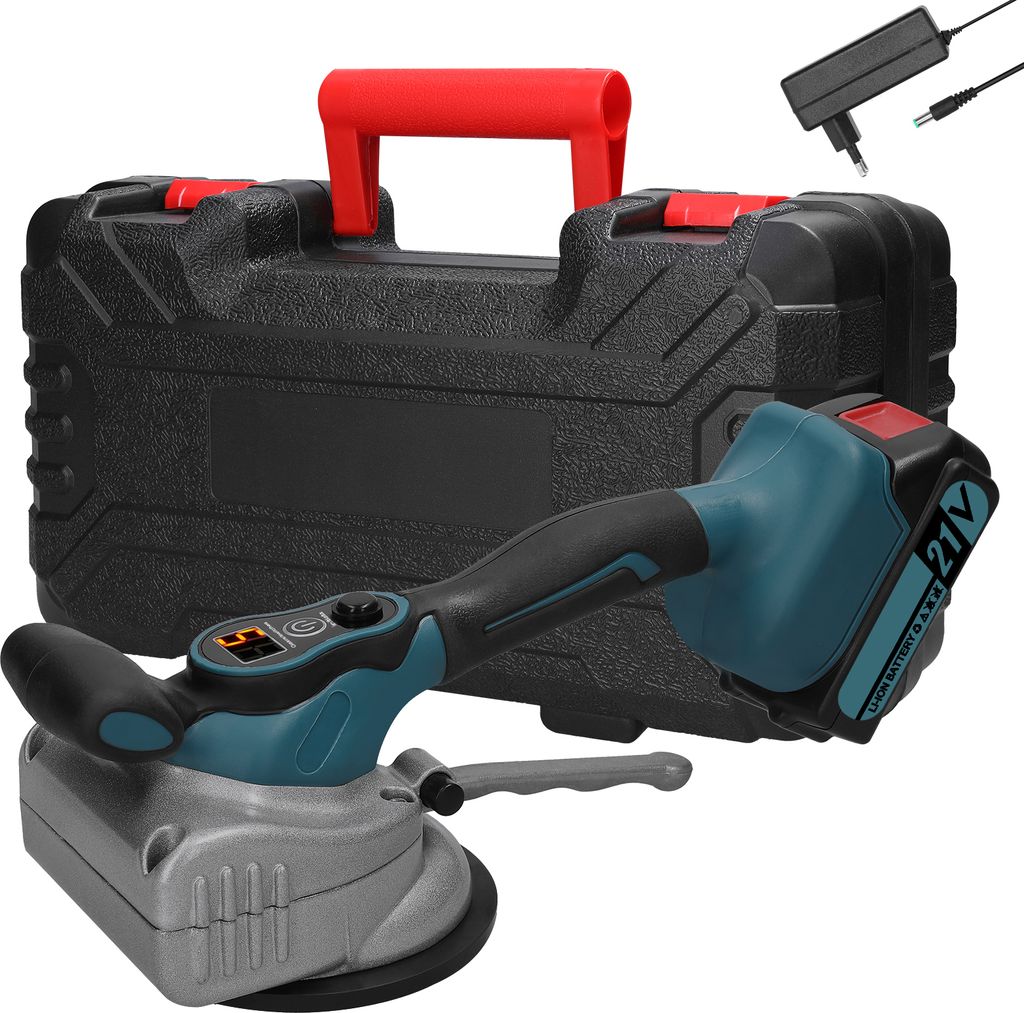21 V automatische Fliesenverlegemaschine, hohe Ladekapazitaet, Vibrationswerkzeug zum Verlegen von Wand- und Bodenfliesen, handgefuehrter Fliesenni...
