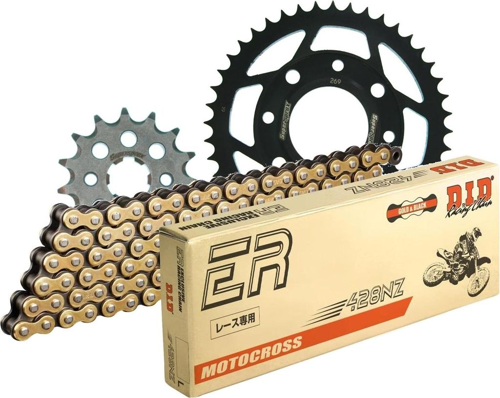 DID Kit Stahl Kompatibel mit Honda CBZ125 F - 15-44-128 DID428NZ(G&B) Clip