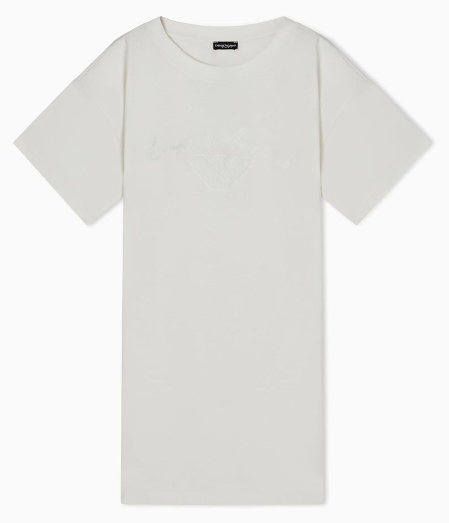 EMPORIO ARMANI. Vestido de mujer con logo de esponja, color Imagen del producto 
