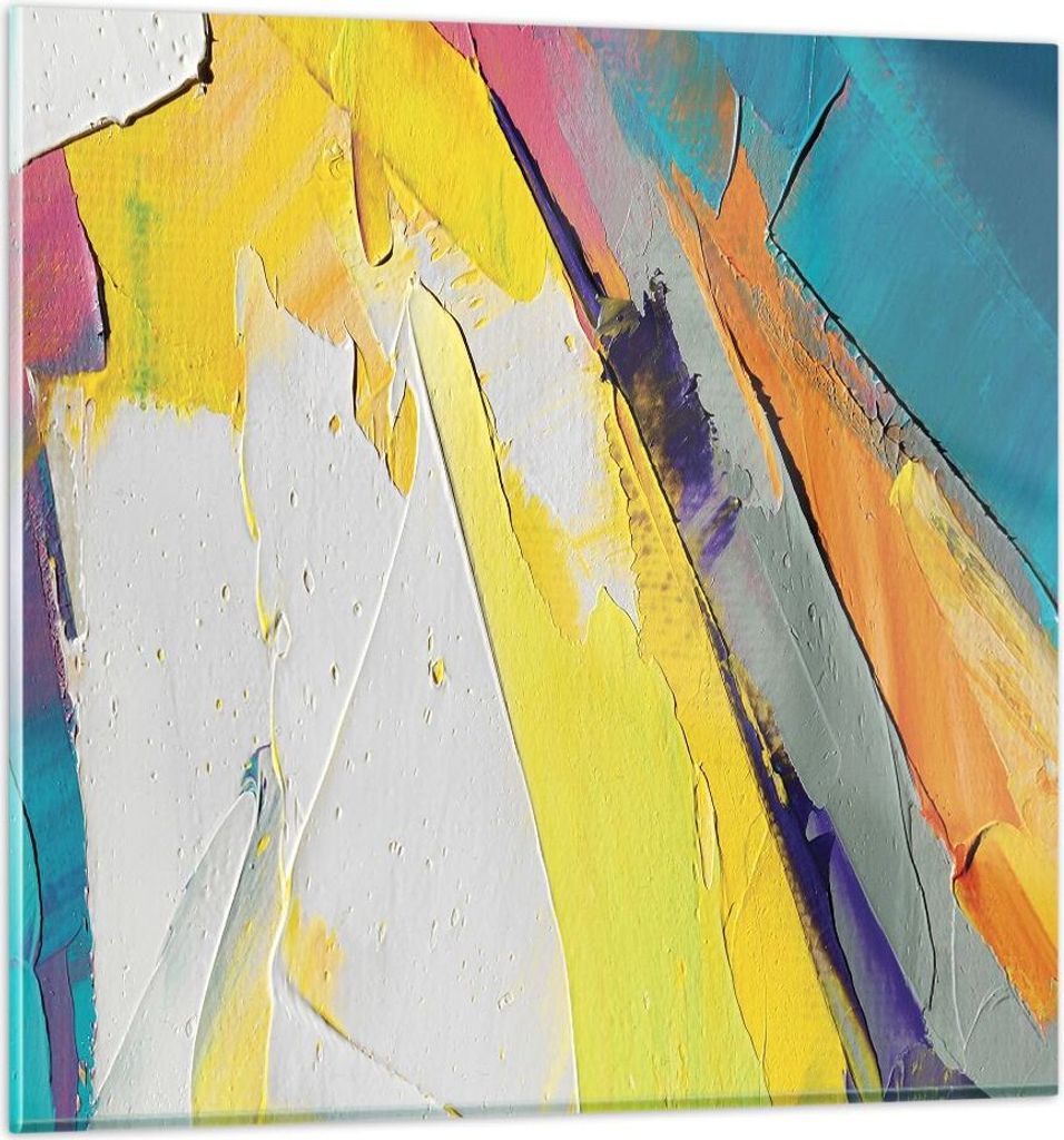 Bilder auf glas - Einteilig - Deadlock Farben dreidimensional - 30x30cm - Glasbilder - Wandbilder - Bilder - Wanddekoration aus Glas - Glas Bilder ...