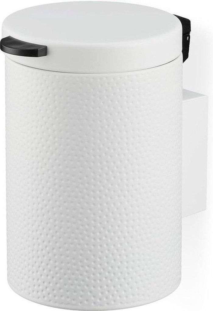Klein metallischer WC-Klo-Spender mit Weichschließer, 3 Liter, weiß, Rundgestalt