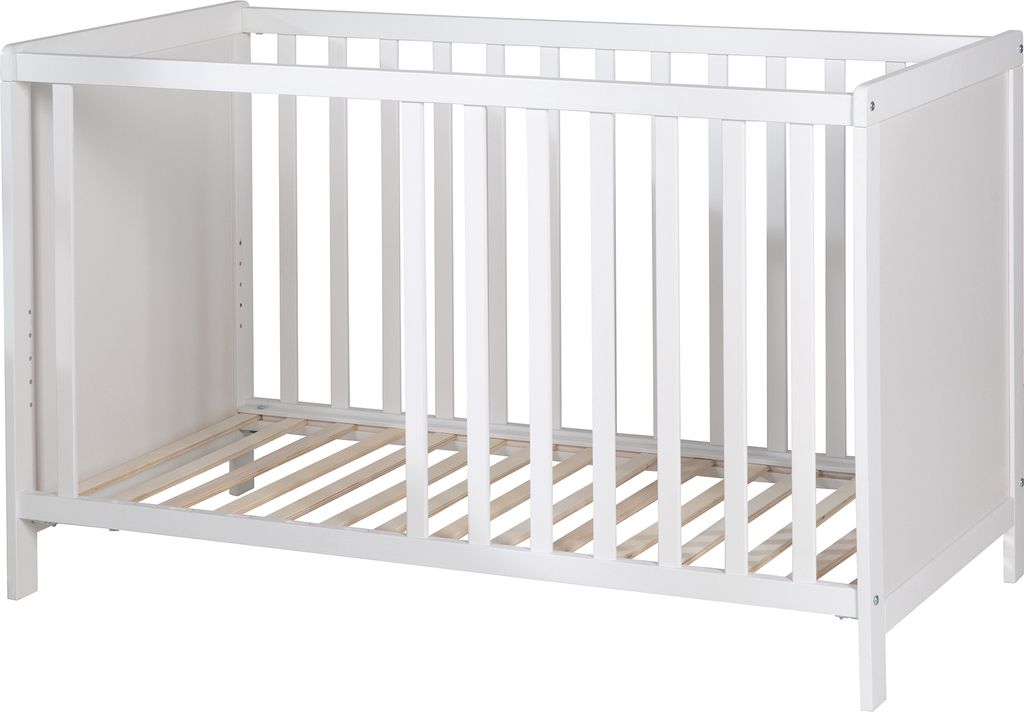 roba Beistellbett, weiß, höhenverstellbar, inkl. Lattenrost Produktbild 