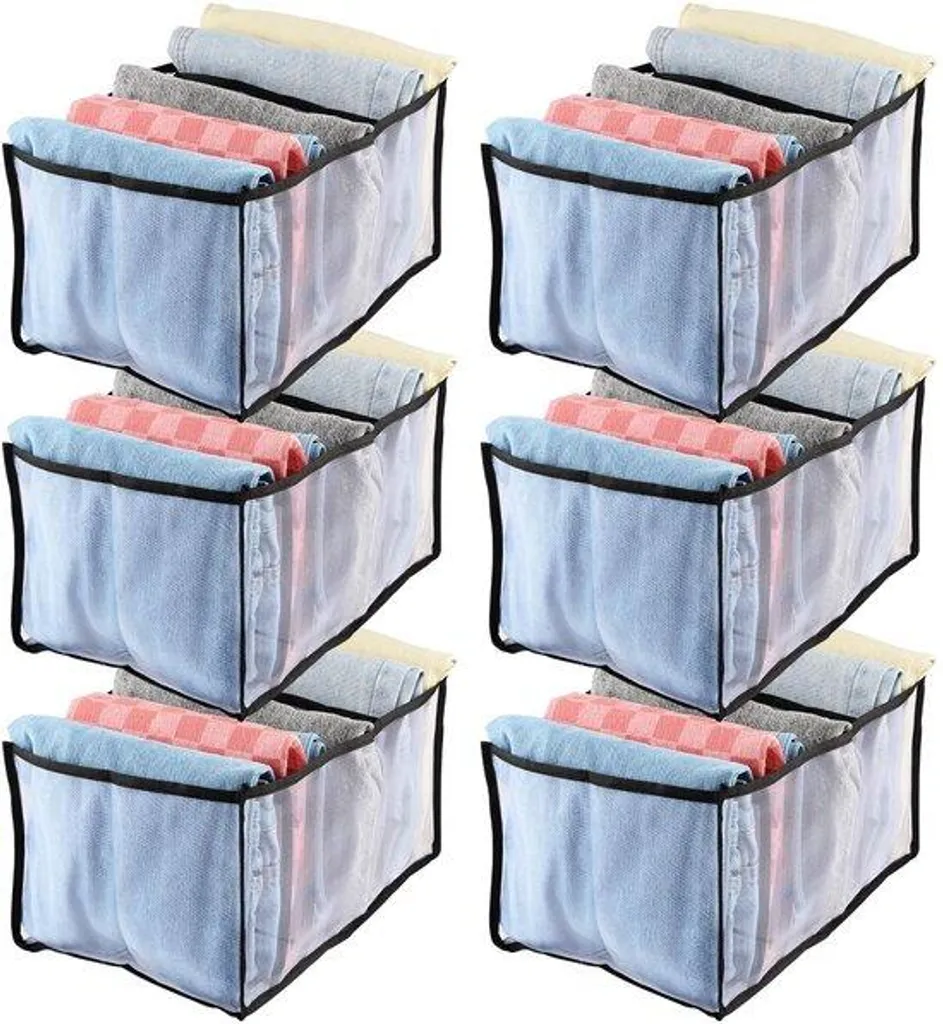 Organisateur de dressing coulissant à tiroirs et bac de rangement noir 7L