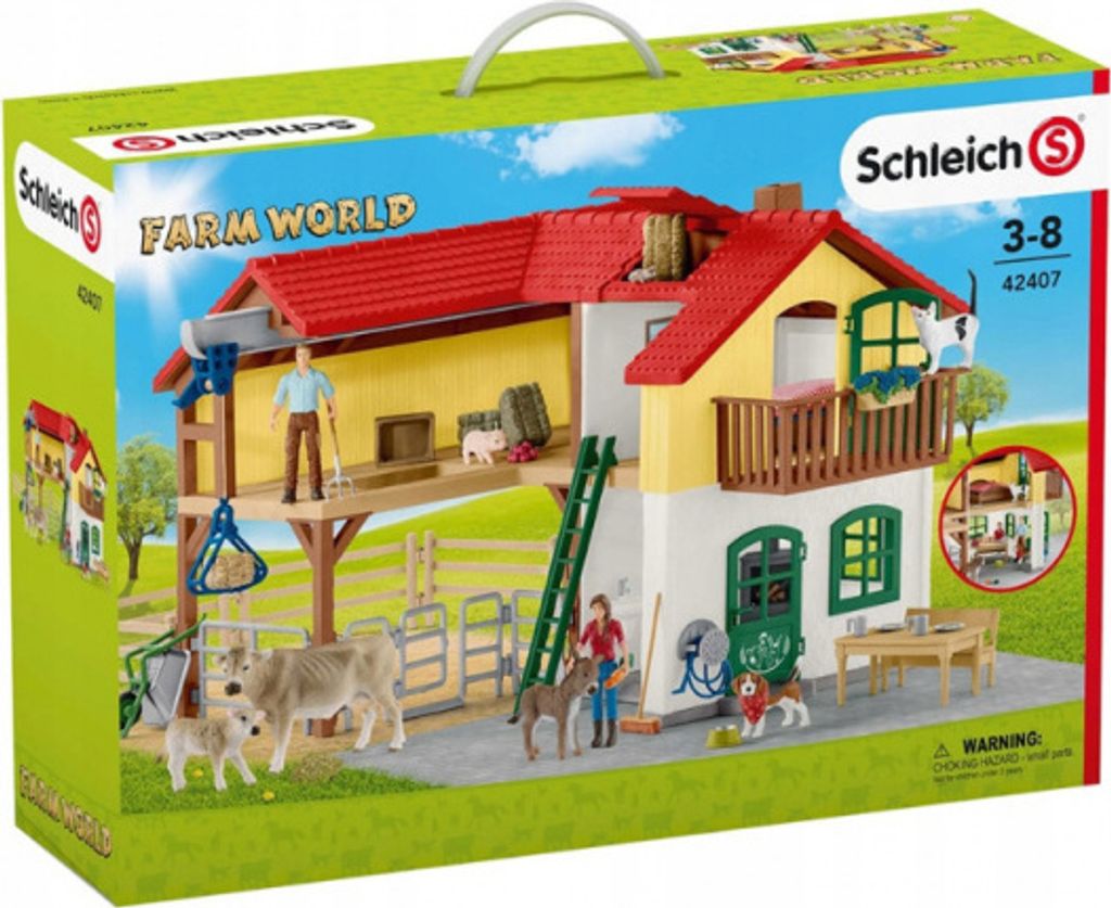 Schleich 42407 Bauernhaus mit Stall und Tieren Produktbild 15