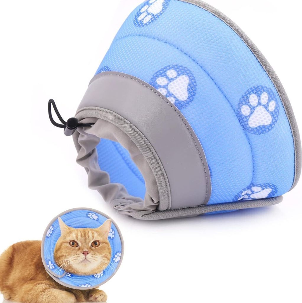 Halskrause Katze, Wasserabweisend, Faltbaren Weicher Schutzkragen Katze Katzenkragen, Wiederherstellung Halsband Weich Katze Schutzkragen, Nach Ope...