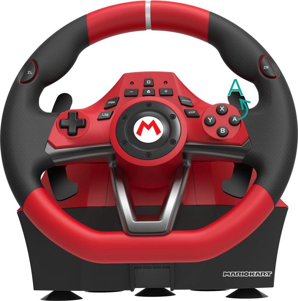 Hori Mario Kart Racing Wheel Pro Deluxe Nero, Rosso USB Immagine del prodotto 