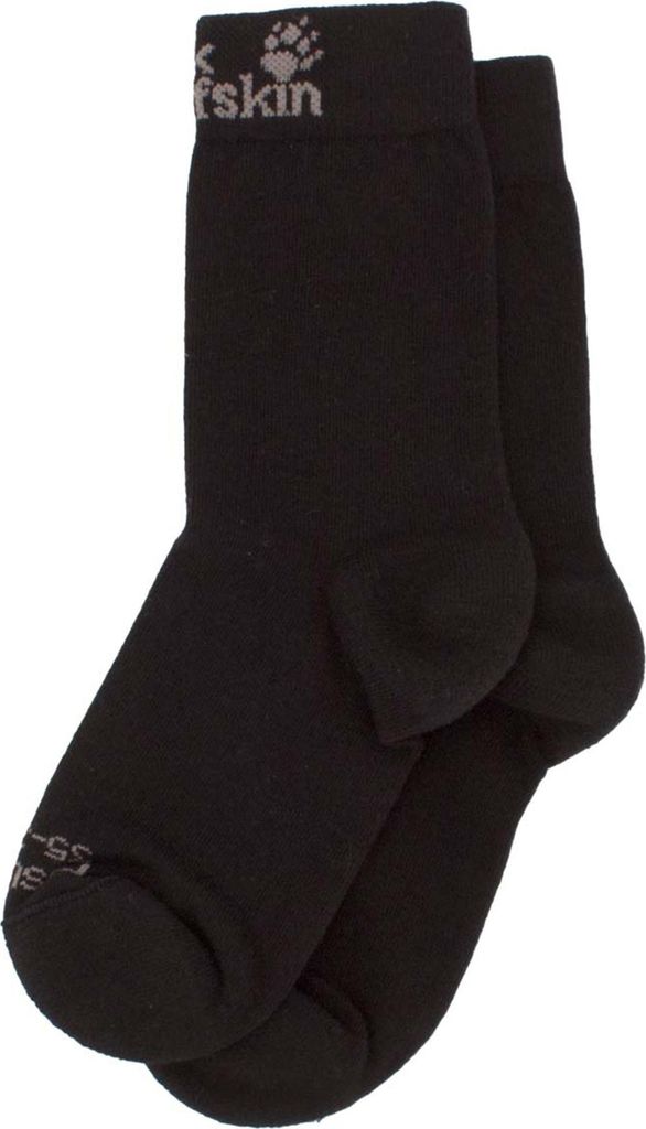 Jack Wolfskin CASUAL SOCK CLASSIC CUT (2X) black black 35-37