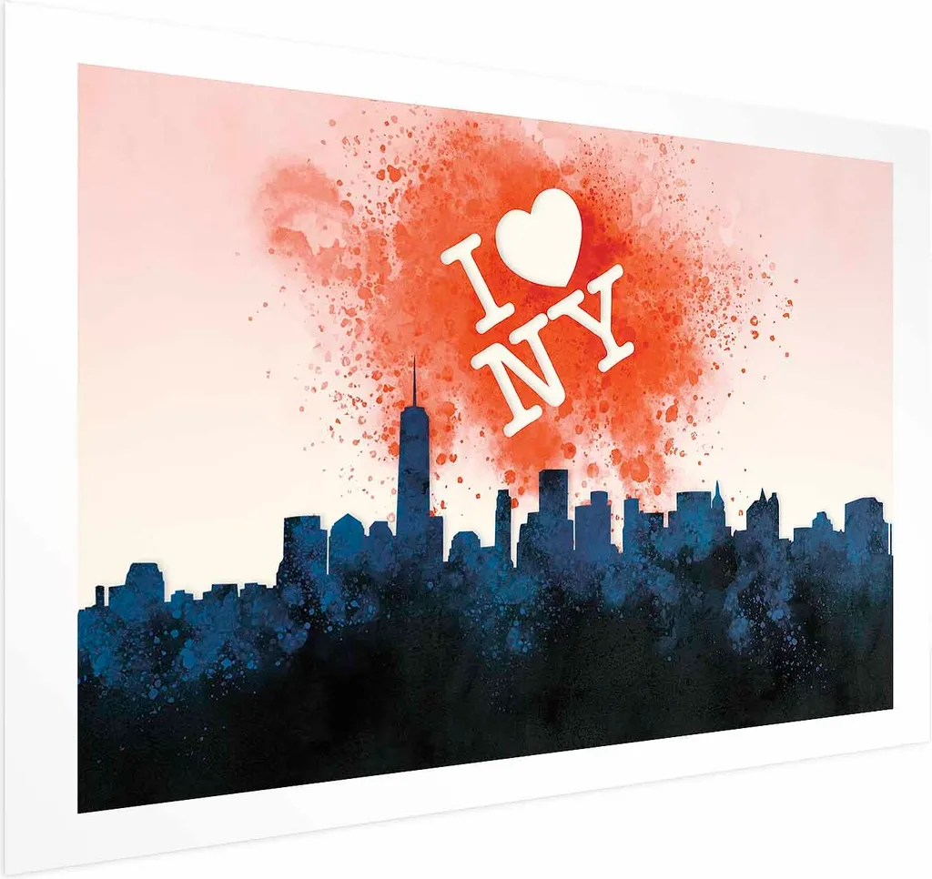 Poster I Love NY Milton Glaser 90x60 - Stampa Artistica di Qualità