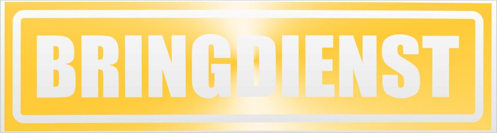 Kiwistar Bringdienst invertiert Magnetschild Schild magnetisch - 45cm Gelb - reflektierend - Magnetfolie für Auto PKW Kfz