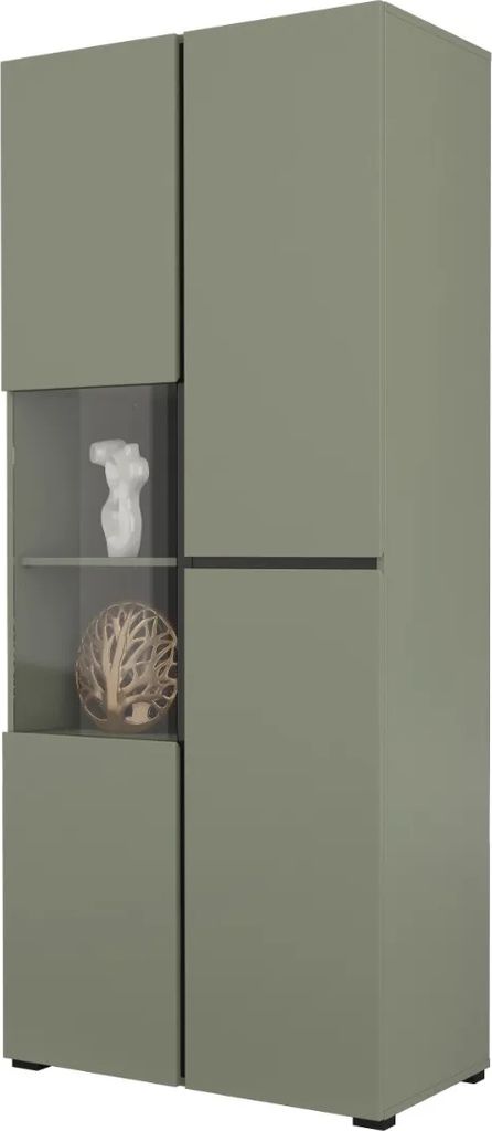 Witryna wysoka CROSS 3D 80cm zielona/czarna Zdjęcie produktu 