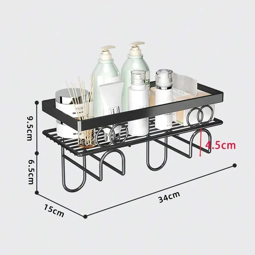 Meuble de rangement WC et salle de bain sur pied avec tablette fer 60cm
