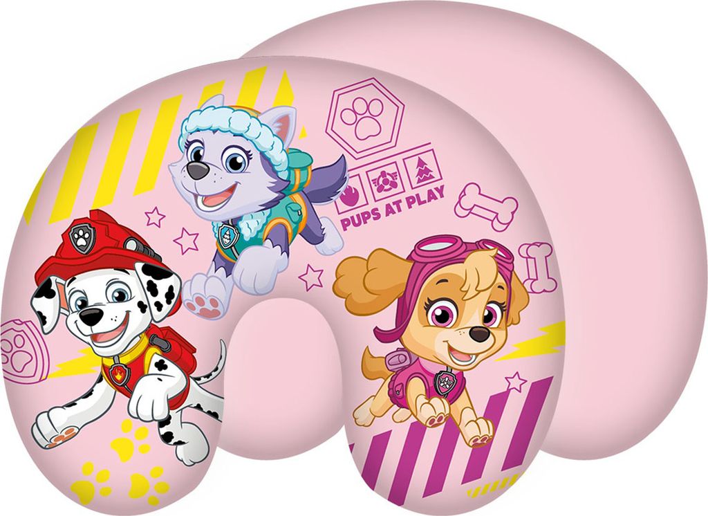 Nickelodeon Paw Patrol Pups at Play Reisekissen Nackenkissen Marshall Skye Everest 28 x 33 cm 100% Polyester