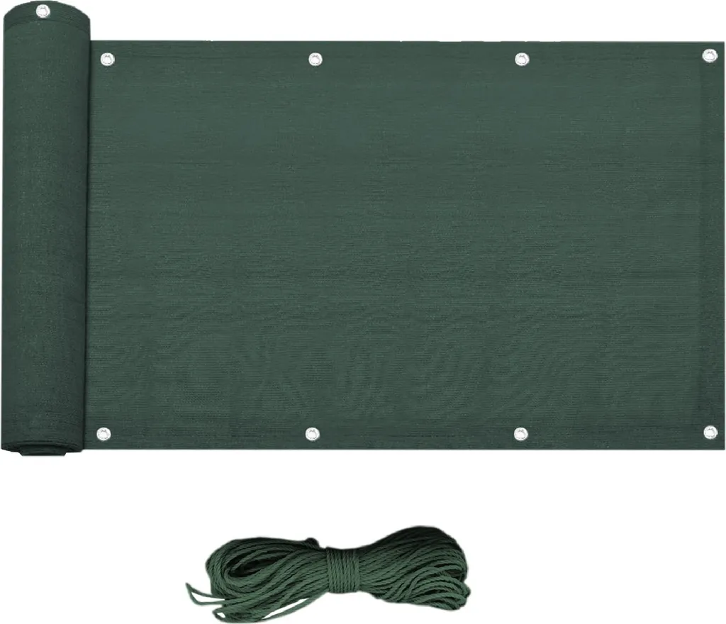 Copertura Ringhiera 90x500 cm Rebecca Mobili HDPE Verde | Montaggio Easy