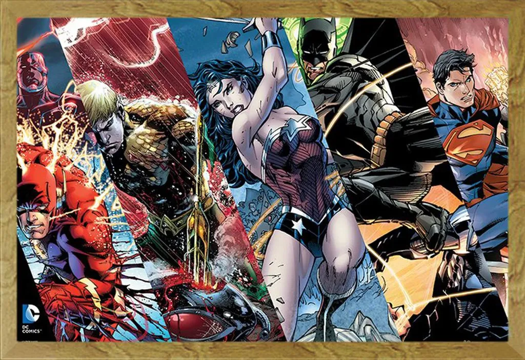 Regalo Perfetto: Poster Justice League Heroes con Cornice Shinsuke Oak