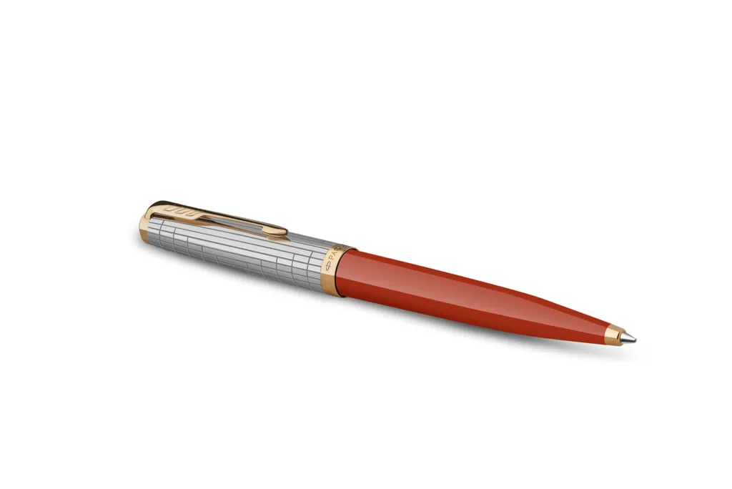 Stylo Parker 51 Premium Idéal pour Cadeau d'Affaires Rouge Or avec Box