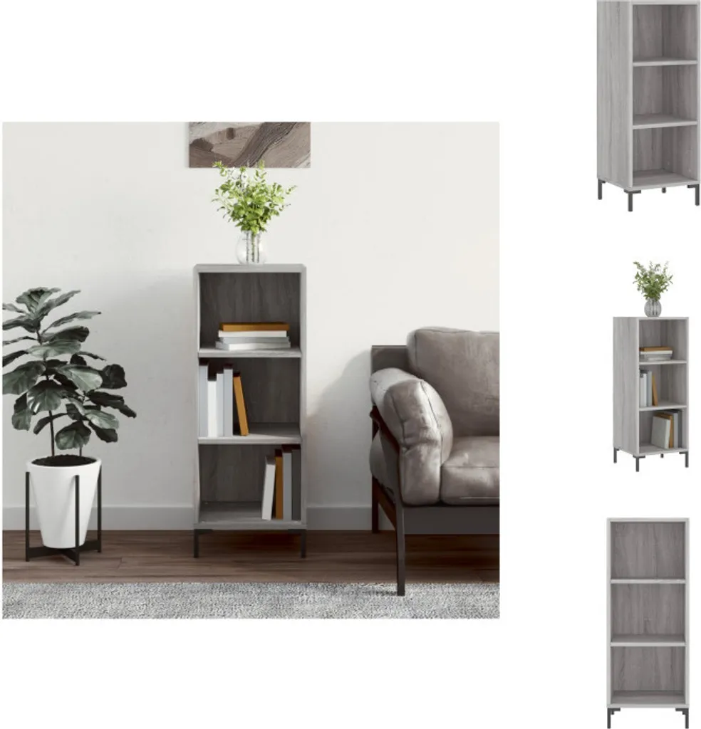 Mobiletto Grigio Sonoma 34,5x32,5x90 cm | vidaXL Credenza Slim