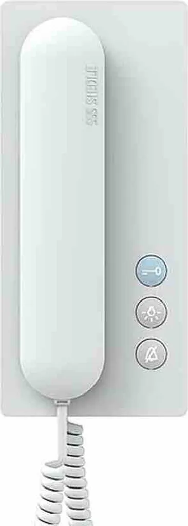 Combiné audio Siedle BTS 850-02W blanc avec support de table mobile
