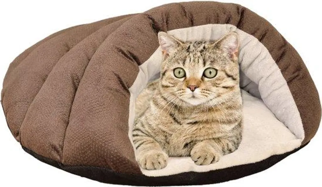 Lit Grotte pour Animal Domestique Knuffelhöhle Marron, Format 55cm