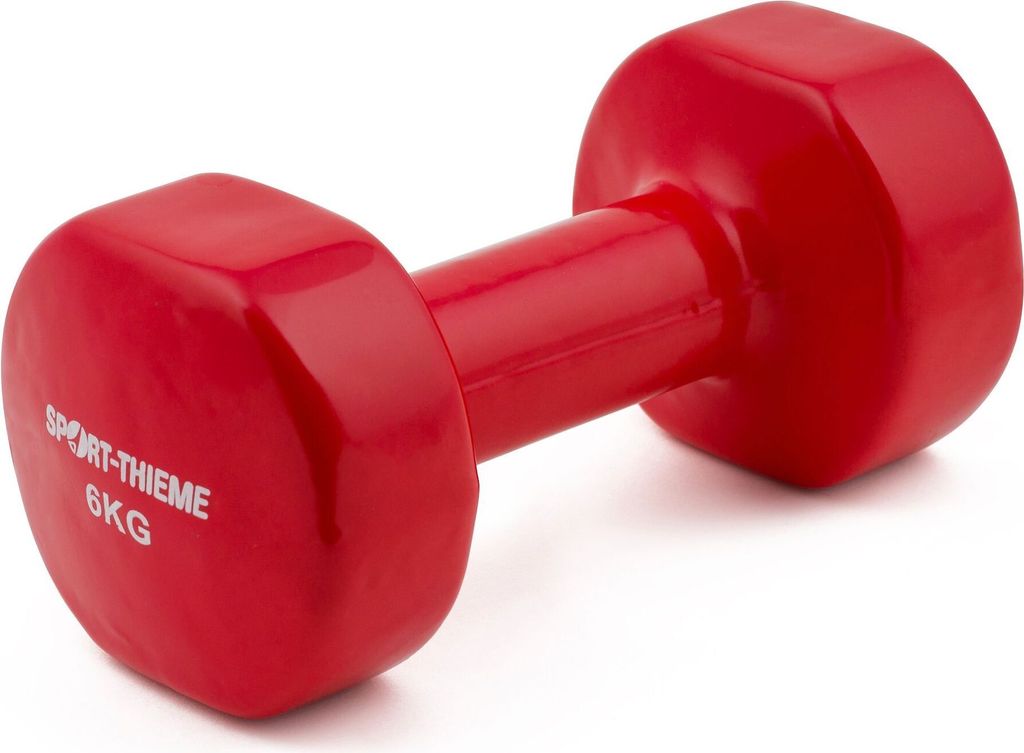 Sport-Thieme Fausthantel "Vinyl", 6 kg, Dunkelrot Produktbild 