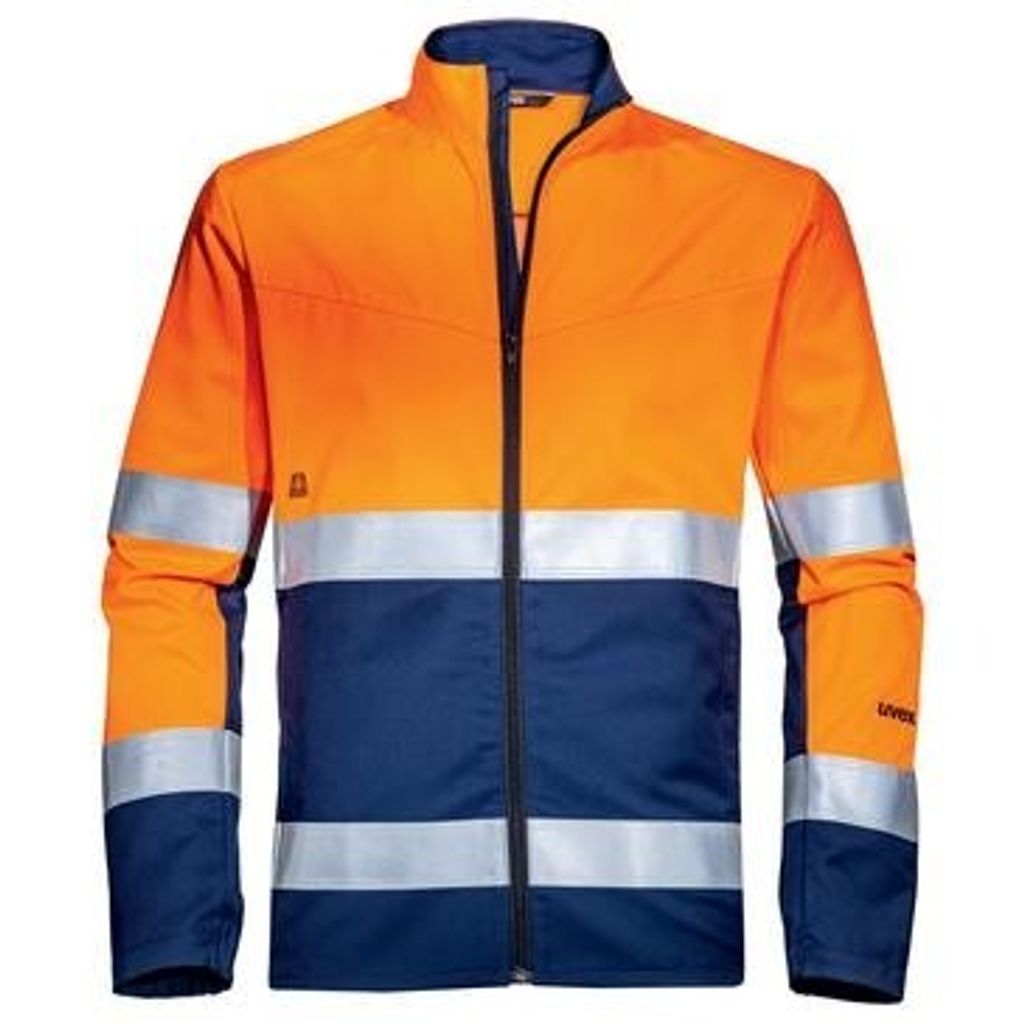 uvex Arbeitsjacke Construction orange, blau, warnorange Gr. L