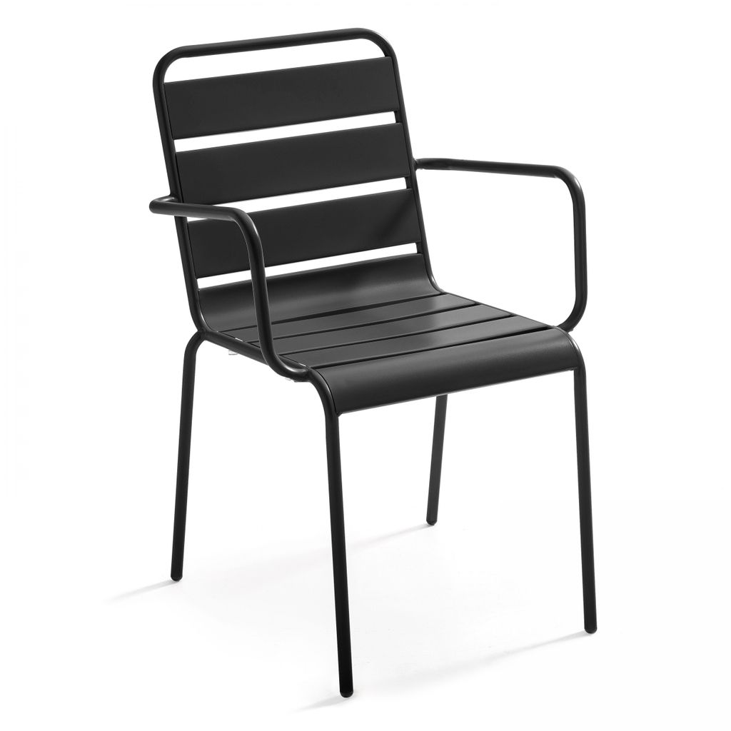 Sessel im industriellen Stil aus Metall Grau - Oviala Palavas