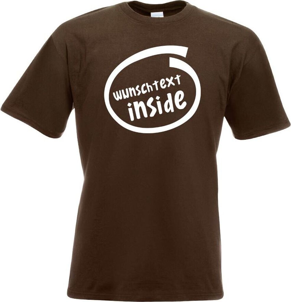 Kiwistar - T-Shirt - Chocolate - Wunschtext Inside Motiv Bedruckt Funshirt Design Print - mit Motiv Bedruckt - Funshirt Design - Sport - Freizeit -...