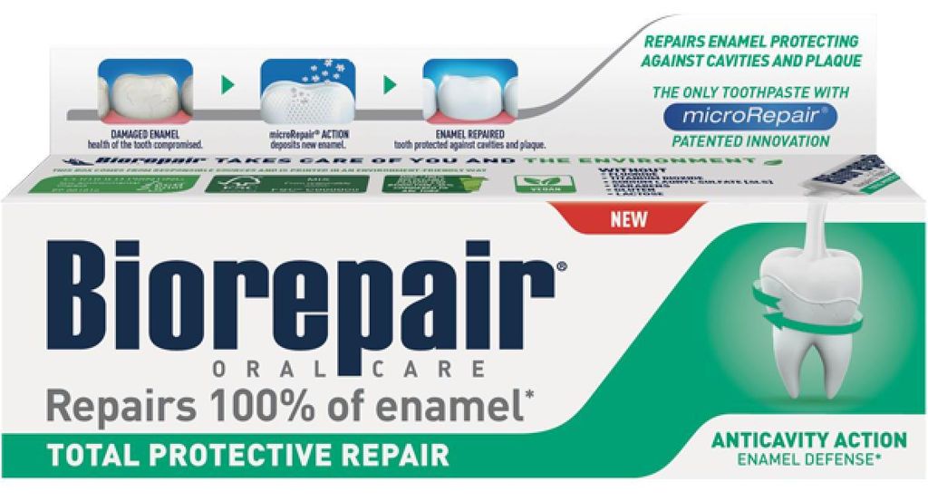 Biorepair Plus Regenerierende Zahnpasta Rundumschutz 75 ml Produktbild 