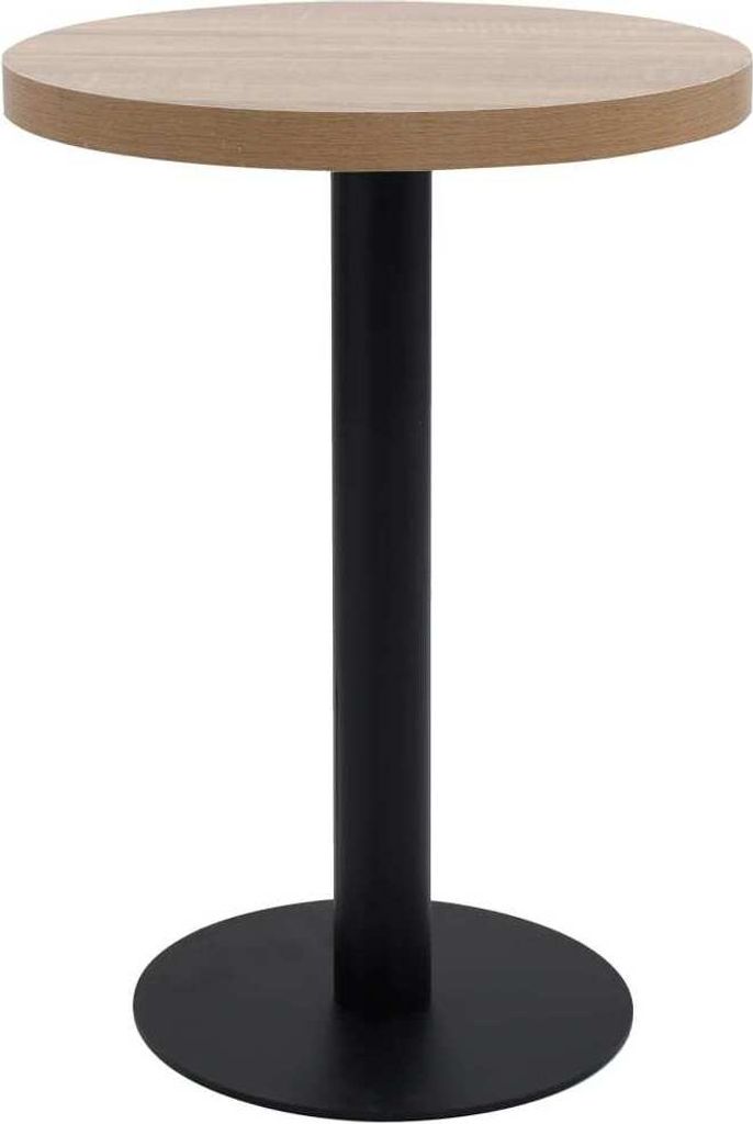 vidaXL Bistrotisch Hellbraun 60 cm MDF - Bistrotisch - Bistrotische - Esstisch - Esstische