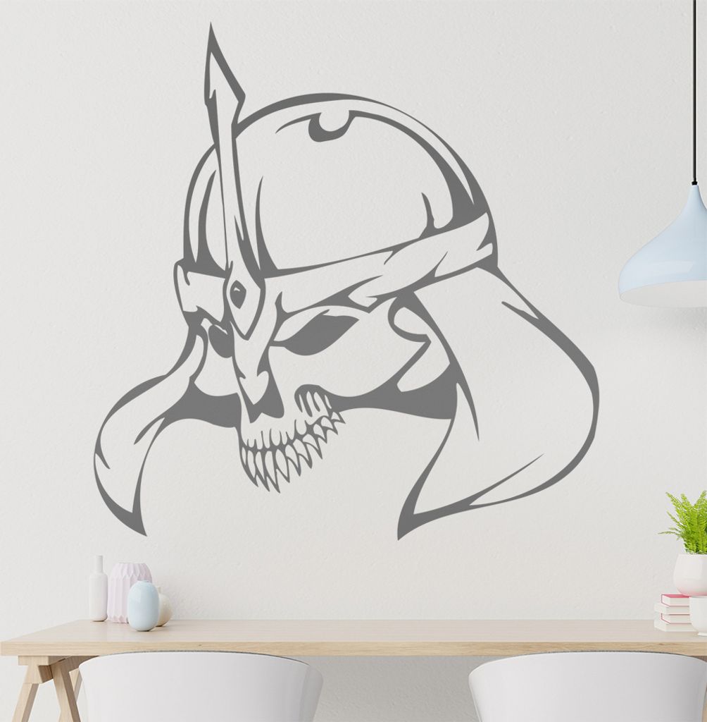 Wüsten Schädel Wandtattoo in 6 Größen - Wandaufkleber Wall Sticker - Dekoration, Küche, Wohnzimmer, Schlafzimmer, Badezimmer