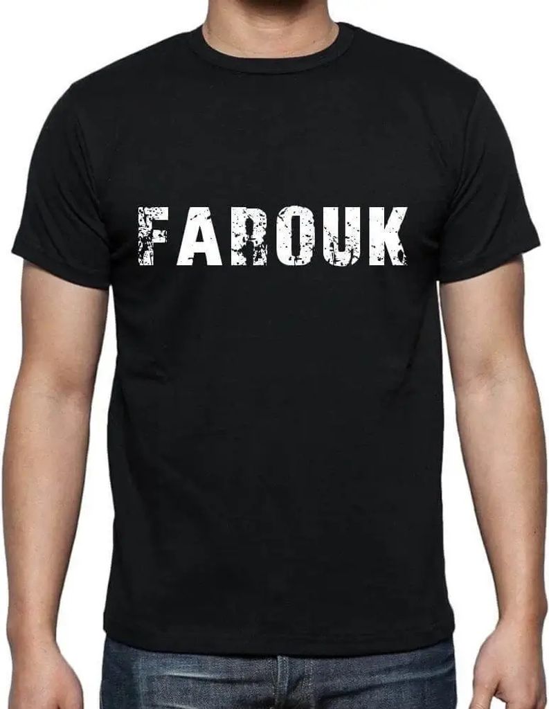 Herren Grafik T-Shirt Farouk Öko-Verantwortlich Vintage Jahrgang Kurzarm Lustige Druck Geburtstag Geschenk Mann
