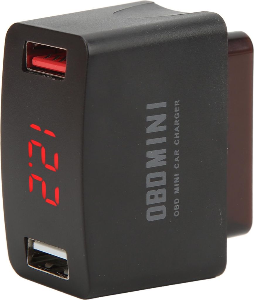 Nabíječka do auta OBD DC12-24V Dual USB LED Digital Display Obrázek produktu 