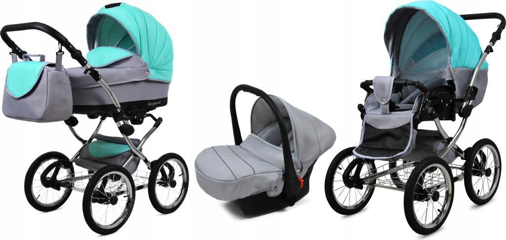 BabyLux® Margaret Exclusive | Kočík 3v1 Set | Mint | Kočík Obrázok produktu 