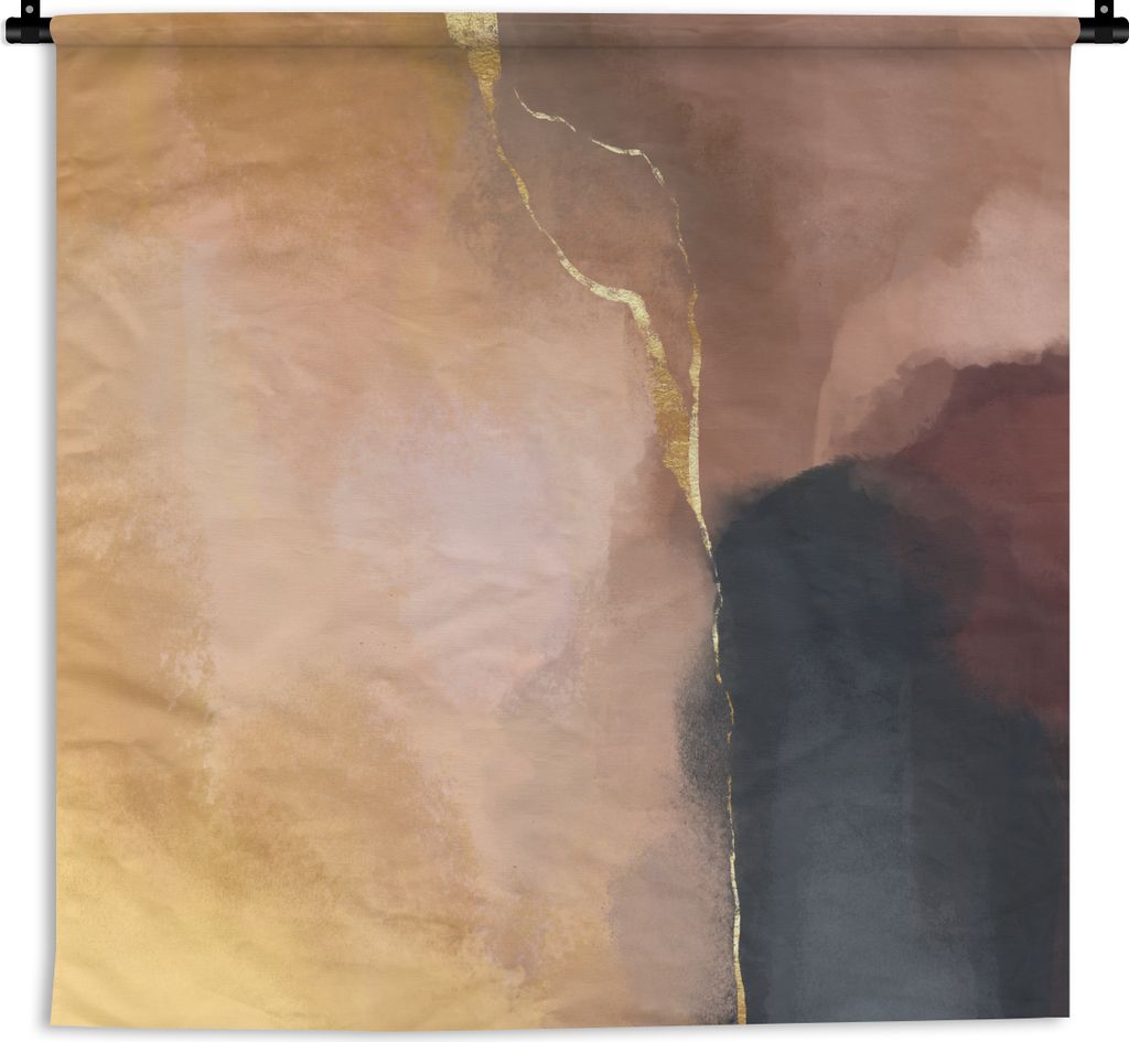 MuchoWow Wandteppich Wandbehang Abstrakt - Malerei - Pastell 90x90 cm Tapisserie Dekoration Wandtuch - Wandaufhänger