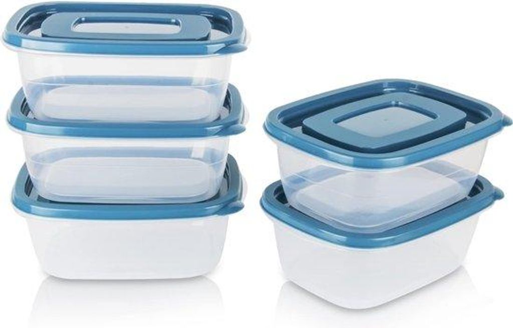 Hydrophile Kunststoffflaschen, stapelbar, 1000ml, rechteckige BPA-freie Behälter, 10er Gesamtmenge