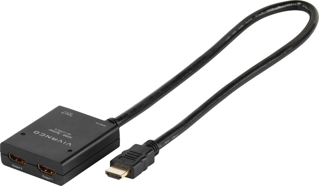 ViVanco VVVSPLIHDMI2U, HDMI, HDMI, Schwarz, 1 Stück(e)