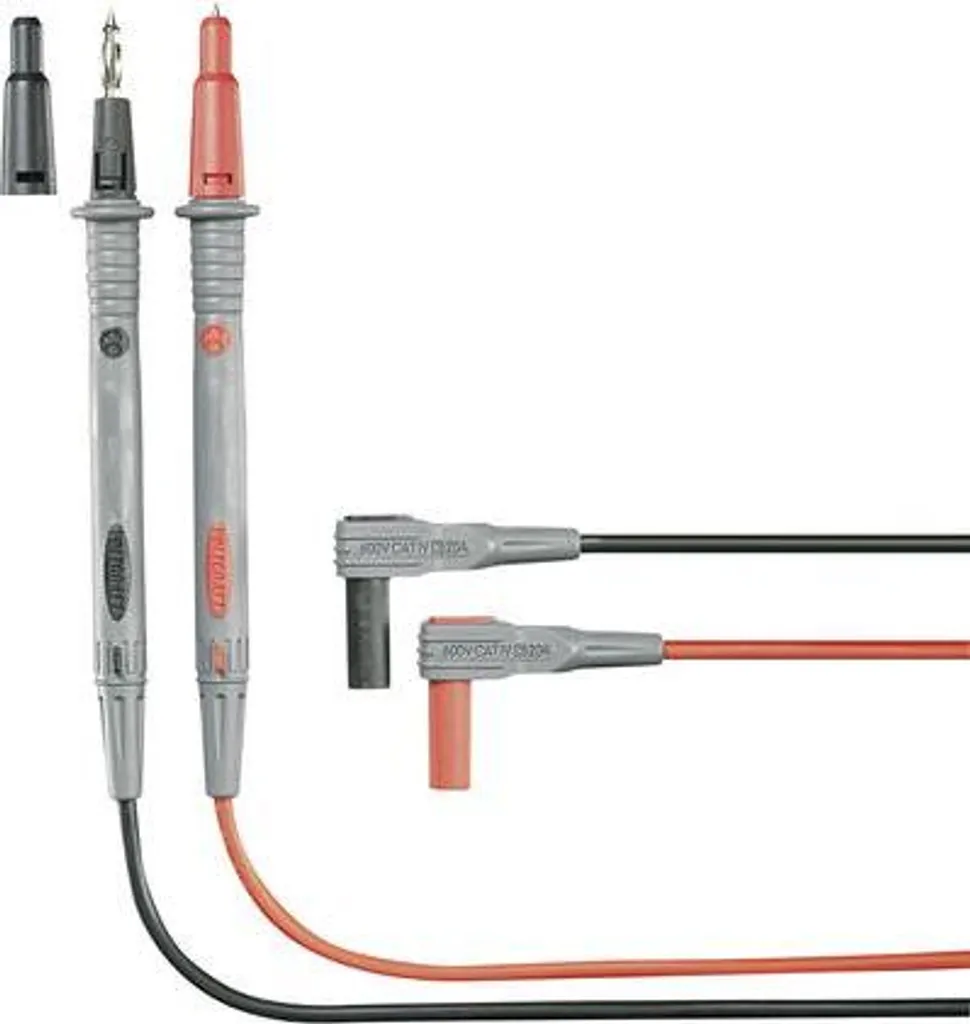 Câbles pour multimètre avec fiches 4 mm et pointes de test 1,2 m MS-4P