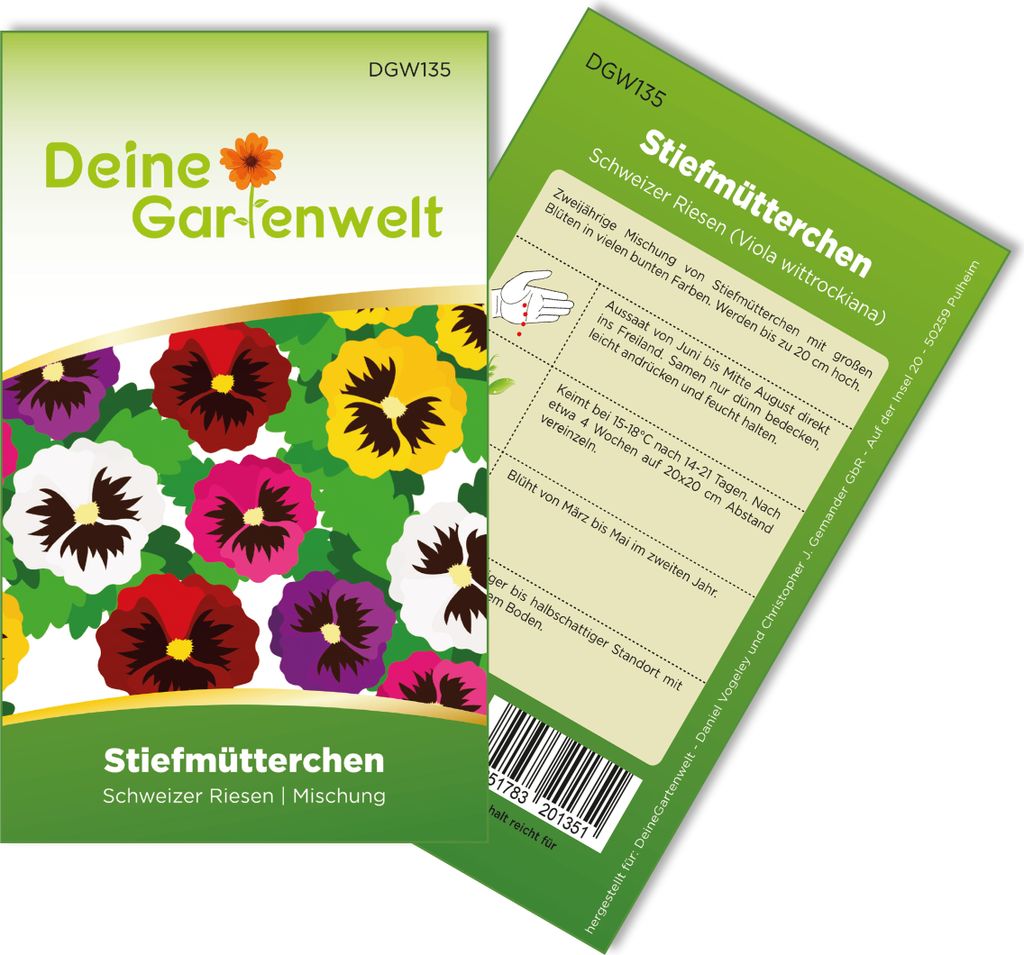 Stiefmütterchen Schweizer Riesen Mischung Samen - Viola Produktbild 