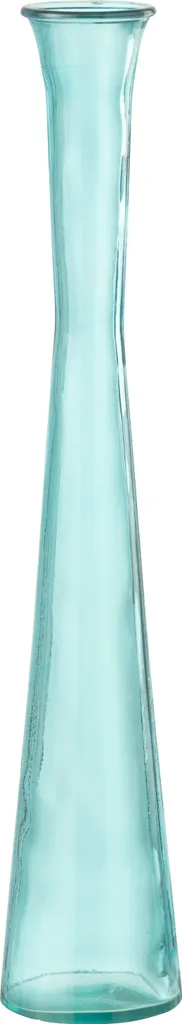 Vase Soliflore en Verre Bleu Aqua - Objet Déco Cylindrique Moderne