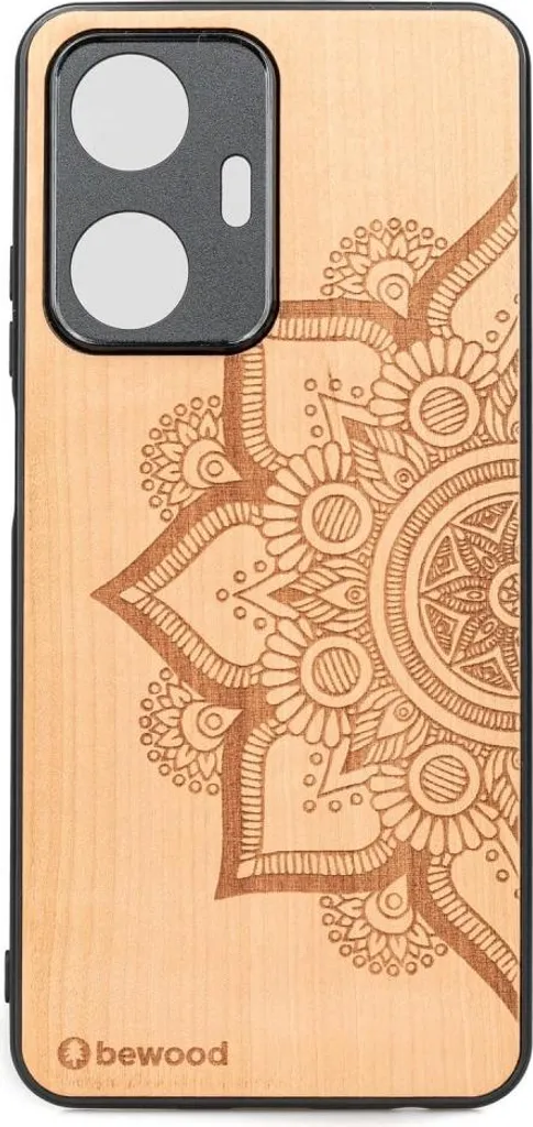 Coque Realme C55 Bewood Mandala - Bois naturel gravé laser et Pommier