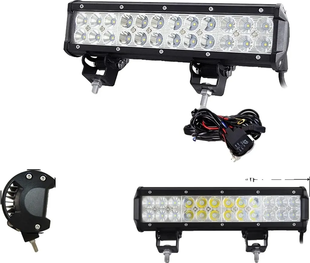 Barre de LED étanche 12in 72W avec faisceau de câblage longue portée