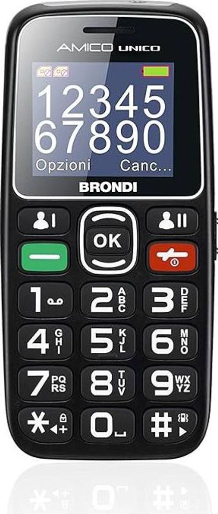 Brondi Amico Unico+ Telefono Cellulare per Anziani Dual SIM Immagine del prodotto 