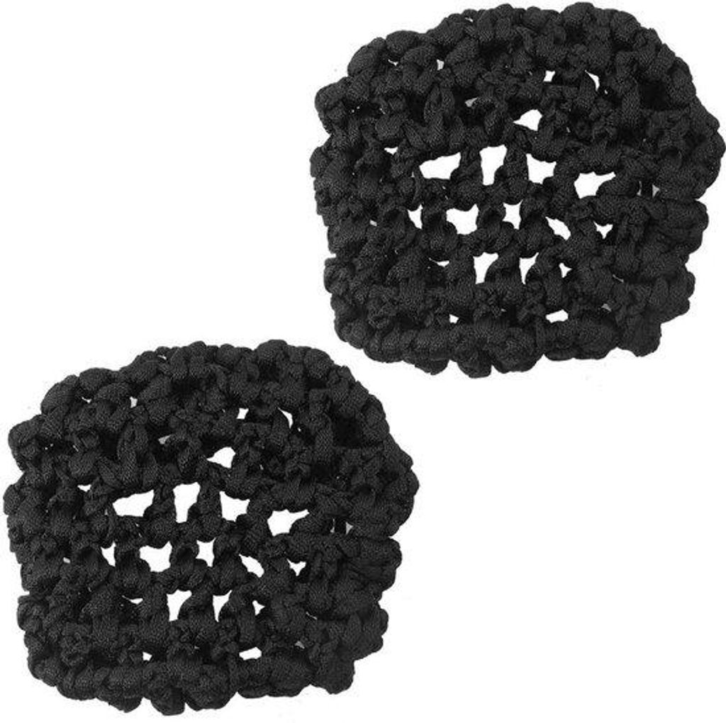 Elegante Haarnetze Schwarz 2er Set für Tänzer
