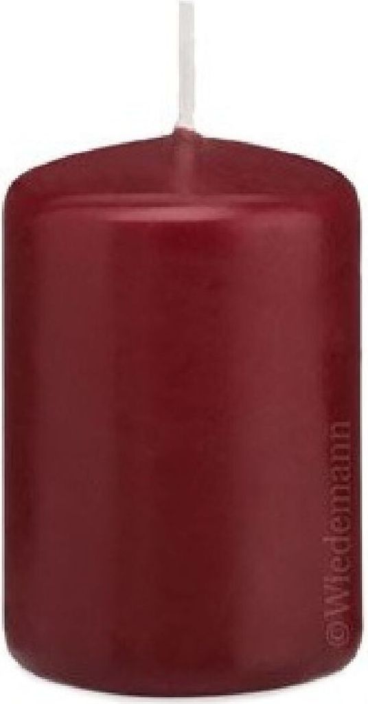 Stumpenkerze 24 Stück Votivkerze H80 Ø50mm Farbe Bordeaux ca.18h Brenndauer - 2,34 € pro Stück
