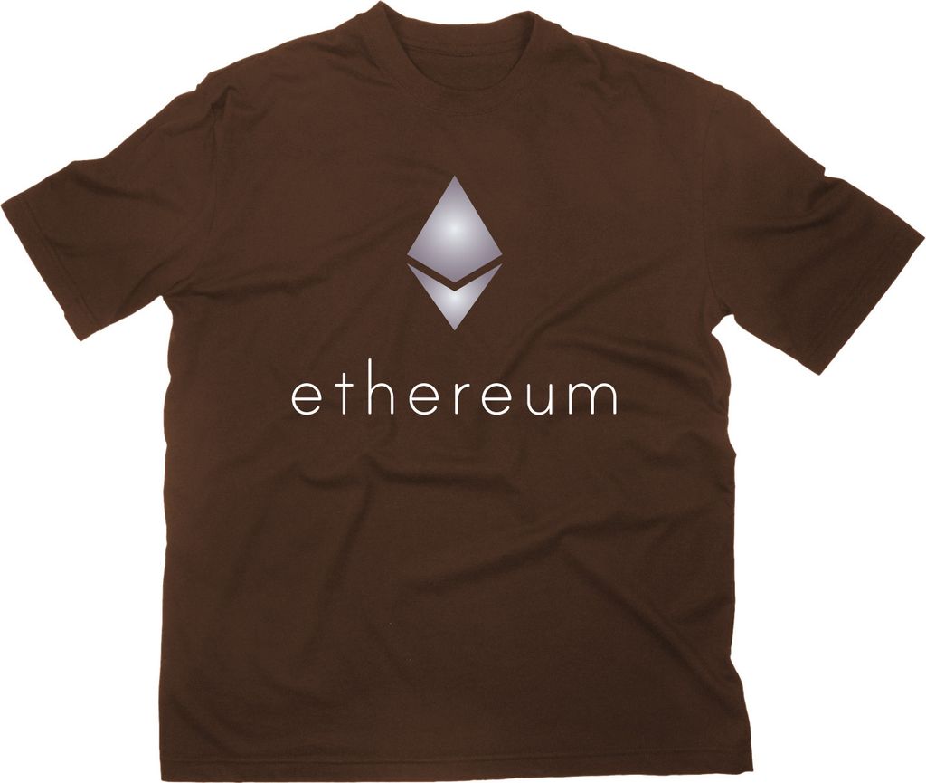 Styletex23 T-Shirt Ethereum Ether Coin Logo, braun, XXL