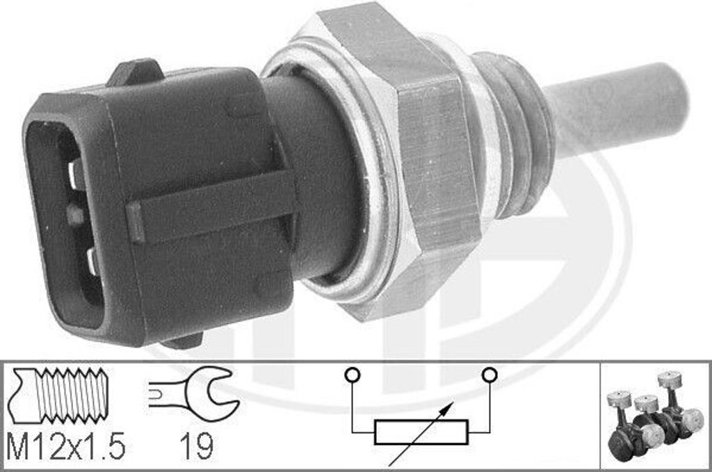 ERA Kühlmitteltemperatursensor 330124 für FIAT PUNTO (176)