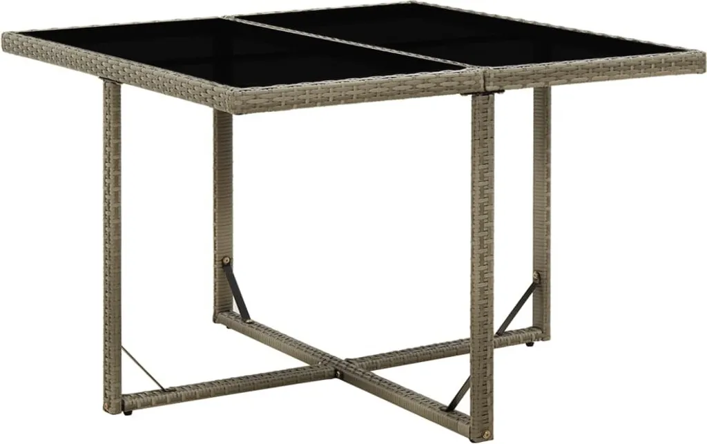 Tavolo da Pranzo Giardino Grigio Maison Exclusive - Polyrattan 110cm