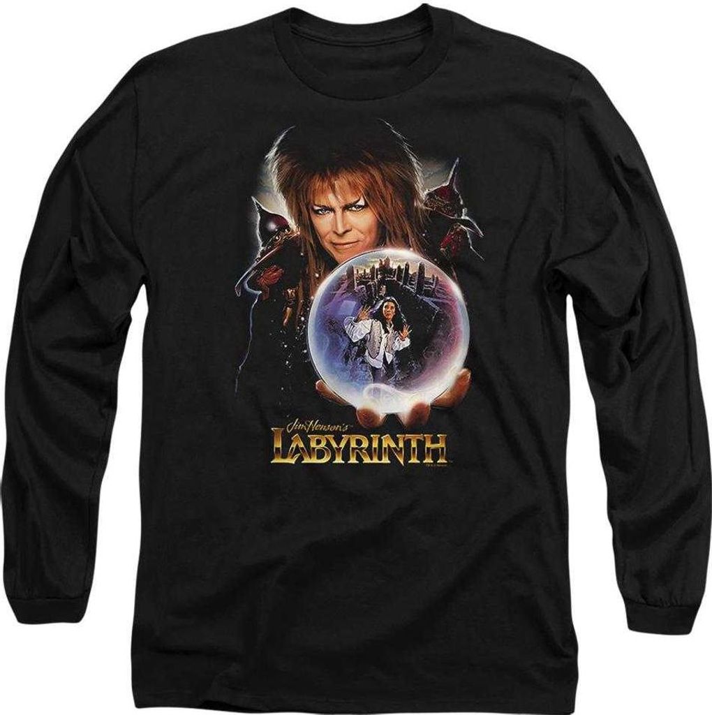 Labyrinth - "I Have A Gift" T-Shirt für Herren/Damen Uni, Langärmlig TV27160 (S) (Schwarz)